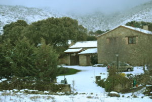 Nieve en hotel rural La Trocha Gredos